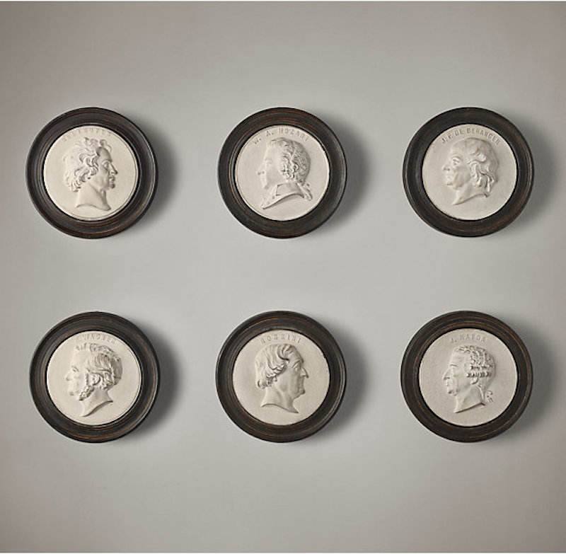 19th Century Composer Intaglio Set, $169 (was $229) Finally, you can own the "silhouettes of six famous composers: Wolfgang Amadeus Mozart, Ludwig van Beethoven, Joseph Haydn, Richard Wagner, Gioachino Rossini and Pierre-Jean de Béranger." Split the set with your five closest nerds!